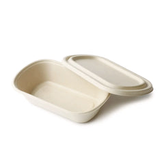 Sugarcane Food Container (1 Compartment) - Sustainable & Leakproof