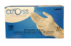 Azoss Latex Powder Free Gloves Large - Latex gloves offer flexibility, elasticity, dexterity, tactile sensitivity, comfort, and fit. They have good mechanical resistance and successfully form a barrier to bodily fluid and other infectious substances, Shop Online in Qatar